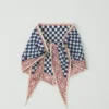 Bandana à carreaux imprimé au bloc