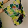 Bandana en coton et soie « Sketched Fruit »