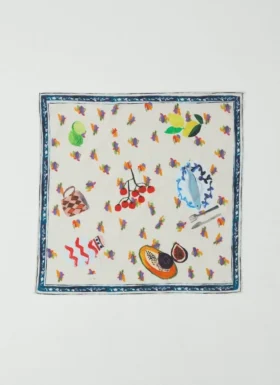 Bandana en coton imprimé « Table Setting »