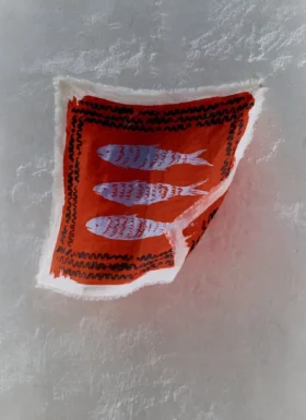 Bandana en lin « Market Fish »