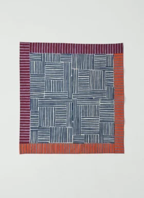 Bandana imprimé au bloc à rayures patchwork