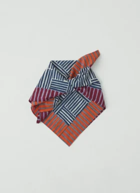 Bandana imprimé au bloc à rayures patchwork