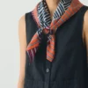 Bandana imprimé au bloc à rayures patchwork