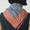 Bandana imprimé au bloc à rayures patchwork
