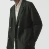 Blazer en coton micro-pied-de-poule surteint