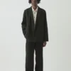 Blazer en coton micro-pied-de-poule surteint