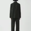 Blazer en coton micro-pied-de-poule surteint