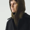 Cagoule en laine et alpaga bouclé