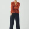 Cardigan carré en laine et cachemire Ffion