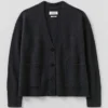 Cardigan carré en laine et cachemire Ffion