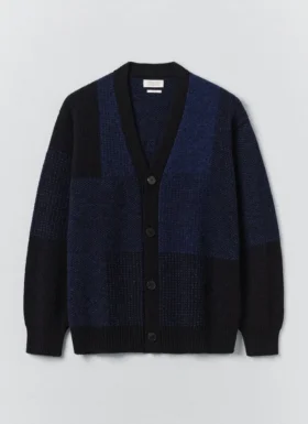 Cardigan en laine britannique jacquard