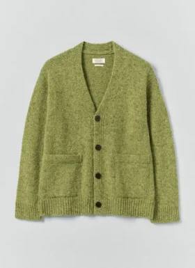 Cardigan en laine Donegal à col en V
