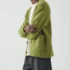 Cardigan en laine Donegal à col en V