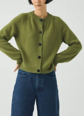 Cardigan raglan en laine et cachemire Eden