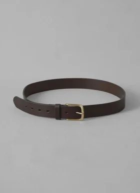 Ceinture en cuir à boucle en laiton