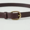 Ceinture fine à boucle en cuir Laperruque