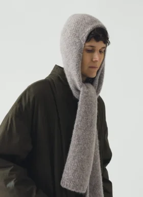 Écharpe à capuche en alpaga moelleux