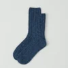 Chaussettes en coton à côtes irrégulières