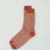 Chaussettes en coton rayées