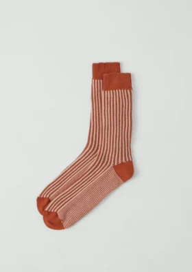 Chaussettes en coton rayées