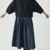 Chemise cache-cœur en lin et soie
