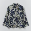 Chemise carrée à imprimé vaisselle