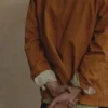 Chemise à col grand-père à rayures