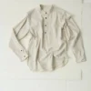 Chemise à col grand-père à rayures