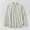 Chemise à col grand-père à rayures