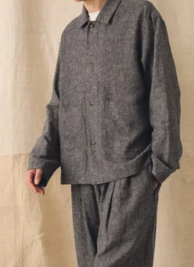Chemise décontractée en lin et coton