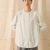 Chemise de chef en lin teint en pièce