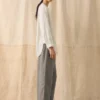Chemise de chef en lin teint en pièce