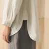 Chemise de chef en lin teint en pièce
