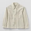 Chemise en coton biologique rayé à poche plaquée Baya