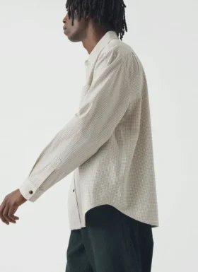Chemise en coton à carreaux inversés