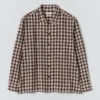 Chemise en coton et lin vichy
