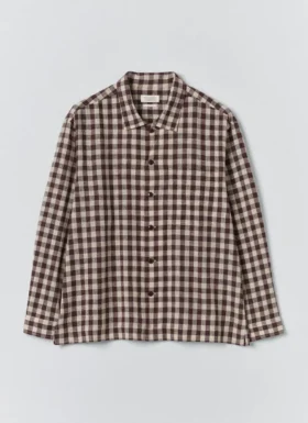 Chemise en coton et lin vichy