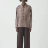 Chemise en coton et lin vichy