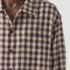 Chemise en coton et lin vichy