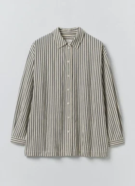 Chemise en coton facile à porter à rayures Tablier