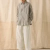 Chemise en coton facile à porter à rayures Tablier