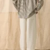 Chemise en coton facile à porter à rayures Tablier