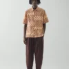 Chemise en coton imprimé au bloc multicolore