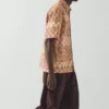 Chemise en coton imprimé au bloc multicolore
