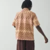 Chemise en coton imprimé au bloc multicolore