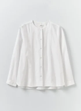 Chemise en coton Oxford à col rond