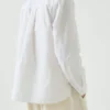 Chemise en coton Oxford à col rond