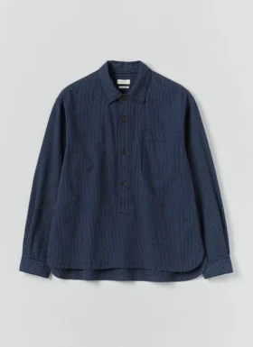 Chemise en coton à rayures chemin de fer