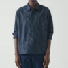 Chemise en coton à rayures chemin de fer