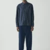 Chemise en coton à rayures chemin de fer